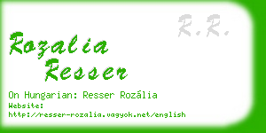rozalia resser business card